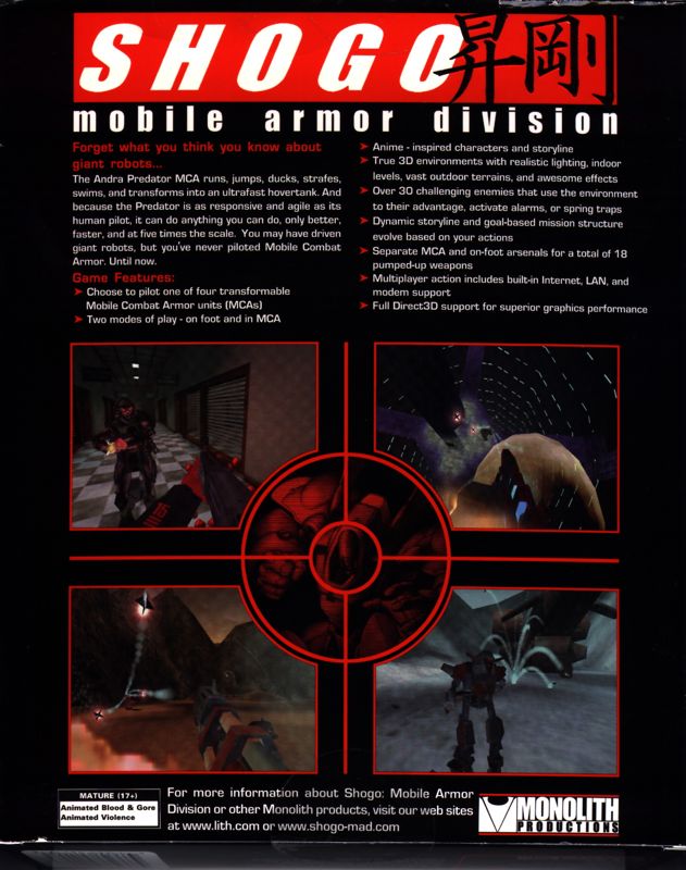 Shogo - Mobile Armor Division Encarte