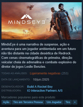 MindsEye na Steam