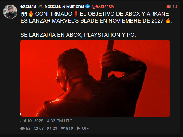 eXtas1s - Sobre Marvel's Blade