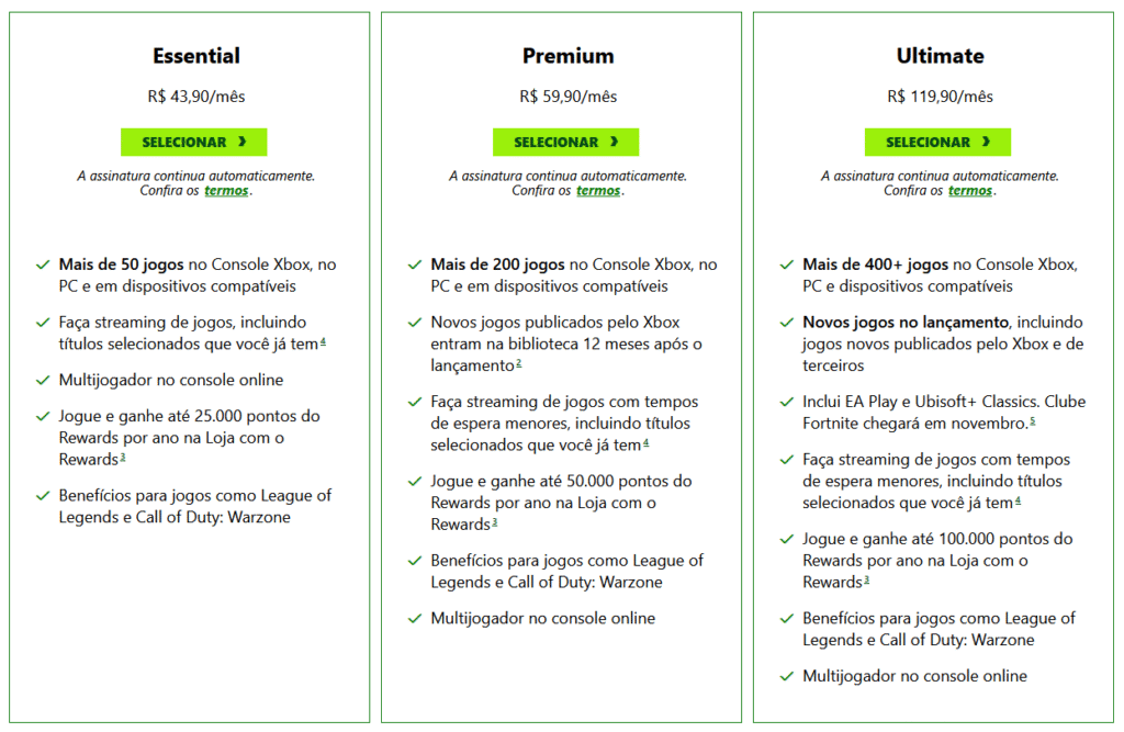 Novos planos do Xbox Game Pass para 2025