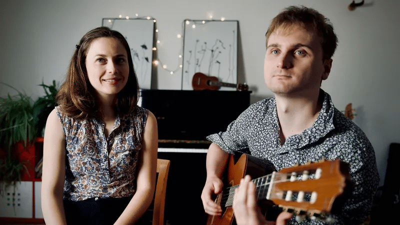 Alice Duport-Percier e o compositor Lorien Testard