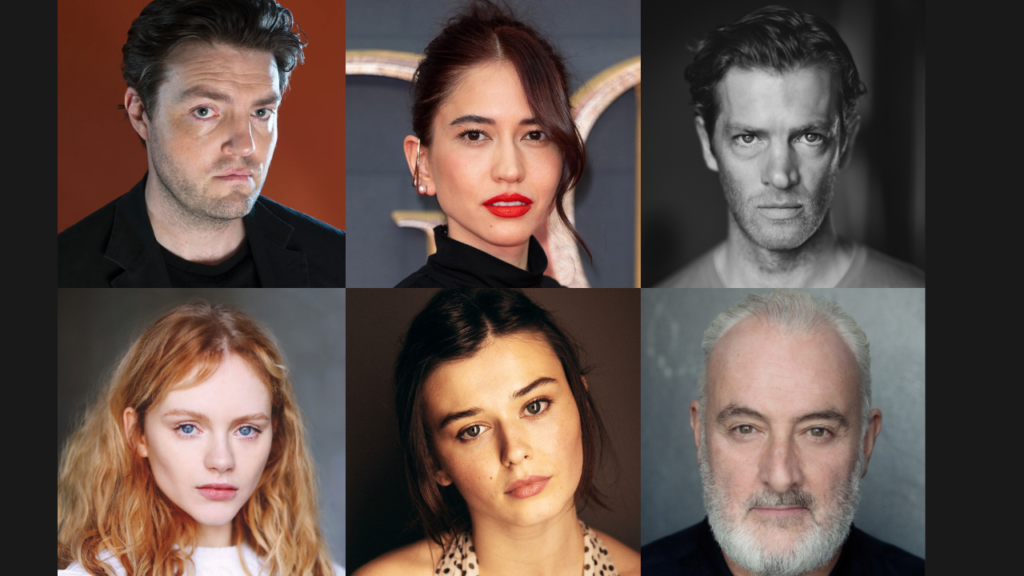 Tom Burke, Sonoya Mizuno, Jefferson Hall, Emma Laird, Ruby Cruz e John Hodgkinson