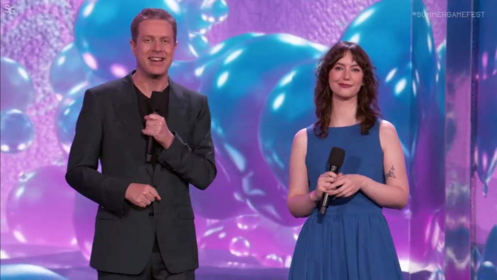 Geoff Keighley e Lucy James no Summer Game Fest 2025