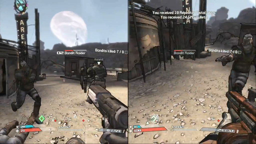 Borderlands em modo multiplayer local no PS3