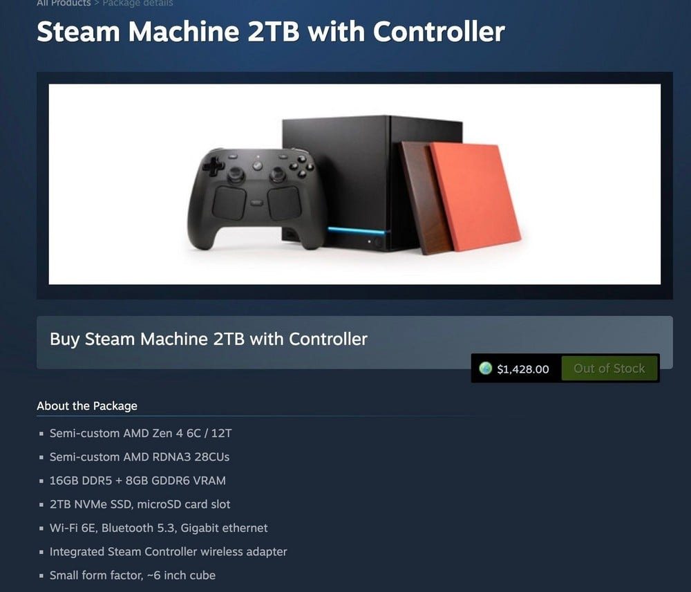 Steam Machine com 2TB de SSD + Controle