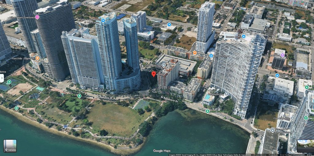 Vista 3D da localização