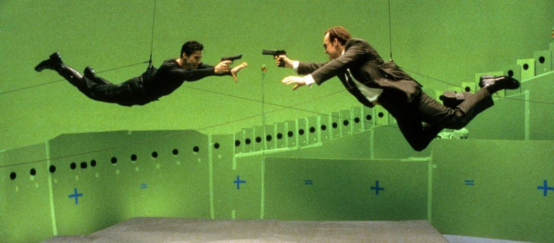 Efeito Chroma Key - Cena dos Bastidores do Filme Matrix (1999)