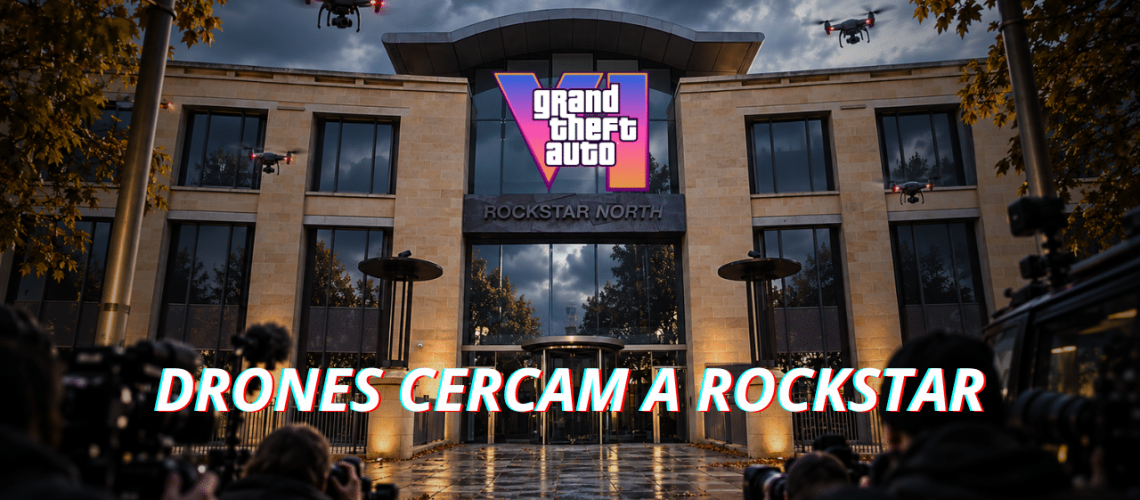 GTA 6 Rockstar coloca películas nas janelas após drones tentarem filmar telas do estúdio