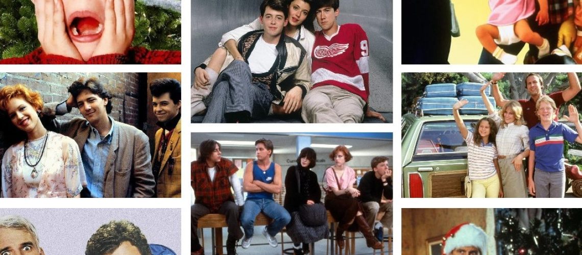 Montagem com alguns dos principais filmes escritos por John Hughes.