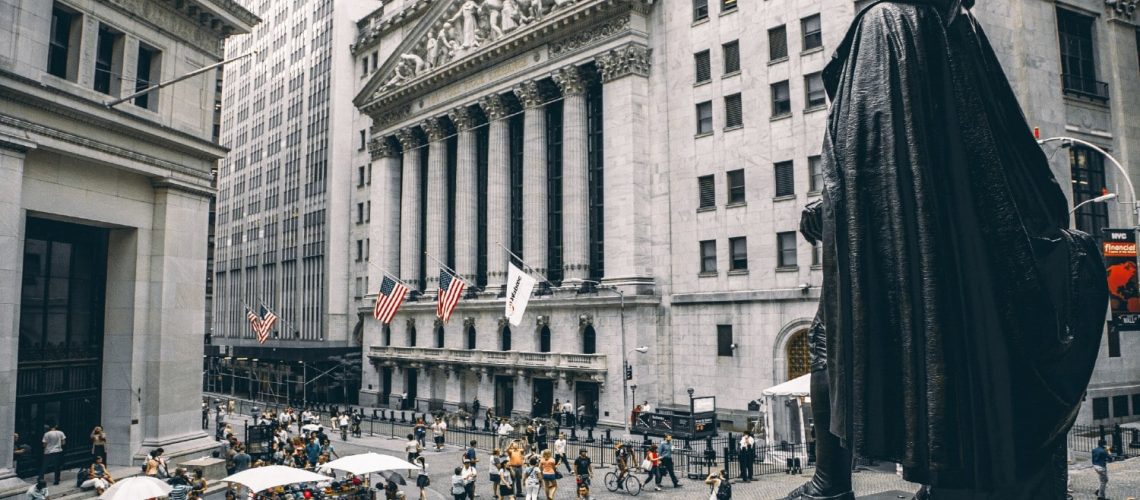 Edifício de troca conservada em estoque de Wall street NYSE